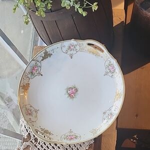 Vintage Nippon Plate with Gold Accents